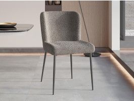 Stoel MARLENE  stof bouclé zand