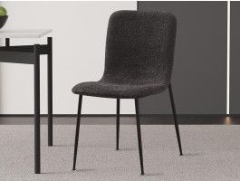 Stoel ALIBABA bouclé stof donkergrijs 
