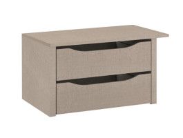 Ladeblok SUBBY 2 lades 88 cm natuurlijk linnen