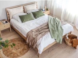 Bed met opbergruimte COSUELO 160x200 cm eik