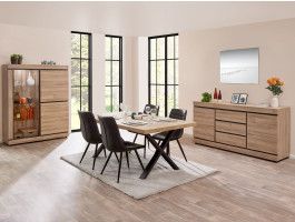 Eetkamer MARNOIX 189 cm franse eik met stoelen