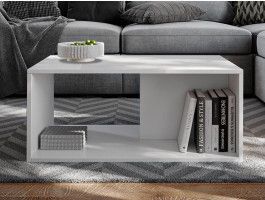 Rechthoekige salontafel KINGSTON wit