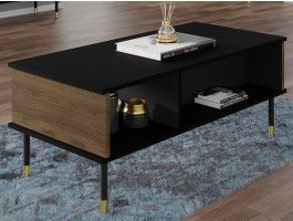 Salontafel SHERLOCK 110 cm eik catania/zwart