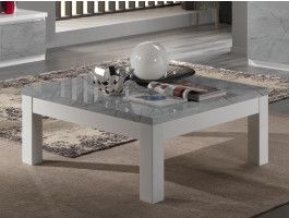 Salontafel ROMEO vierkant marber/wit
