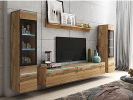 Tv-meubel set VITTORIO 6 deuren wotan eik
