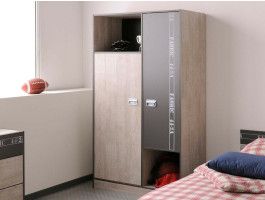 Kast FACTORY 2 deuren loft grijs/schaduwgrijs