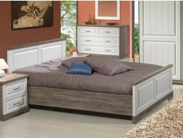 Bed IVANA 160x200 cm truffel/porselein