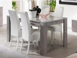 Rechthoekige eettafel GRENADE 160 cm hoogglans marmer