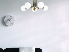 Plafondlamp DESIR 5 lampen goud/wit 