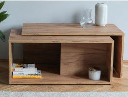 Rechthoekige salontafel KINGSTON DELUXE gouden eik