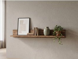 Wandplank OLIANNE 147 cm appenzeller sparren/zwart