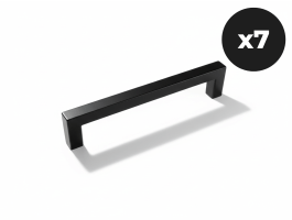 Set van 7 handgrepen WASHING zwart