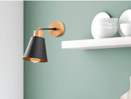 Wandlamp MANORIA 1 lamp zwart