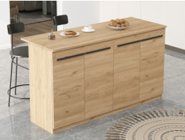 Keukeneiland ORTAMI 160 cm bruine eik