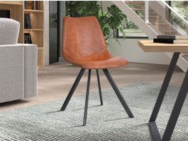 Moderne stoel YUKA cognac