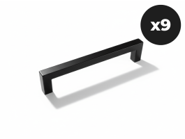 Set van 9 handgrepen WASHING zwart