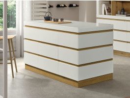 Keukeneiland URBEX 3 deuren 1 lade wit