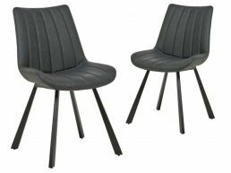 Set van 2 stoelen OTTIZ vintage antraciet/zwart 
