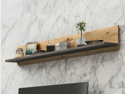 Wandplank LUCIOLE 195 cm artisan/grijs rost