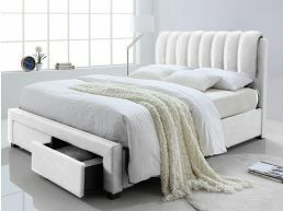 Bed OTHELLO 160x200 cm eco-leder wit