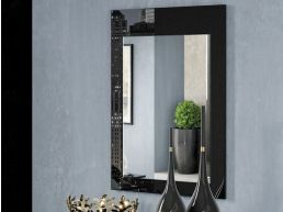 Spiegel ELEGANCIA 65 cm hoogglans zwart 