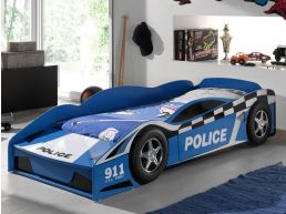 Bed POLITIE-AUTO 70x140 cm blauw