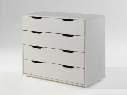 Commode ALIZE 4 lades witte pijnboom