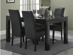Eettafel ROMEO 190 cm hoogglans zwart