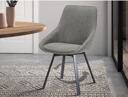 Design draaiende stoel ISKA lichtgrijs