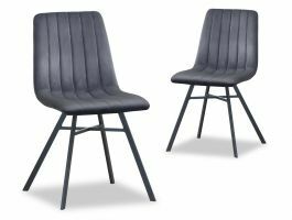 Set van 4 stoelen ELVITA antraciet grijs