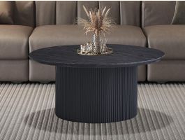 Ronde salontafel LARUSSO 80 cm donkerbruin