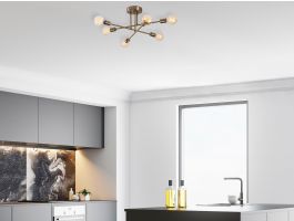 Plafondlamp FLORUS 6 lampen vintage 