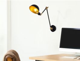 Wandlamp COLOSSUS 1 lamp zwart