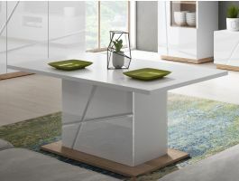 Rechthoekige salontafel FUTURO mat wit/hoogglans wit