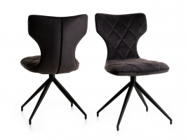 Set van 2 stoelen MILAN donker grijs 