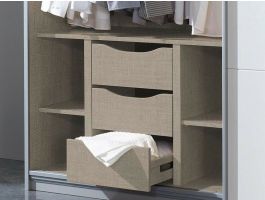 Ladeblok met legplank ALPHA natuurlijk linnen