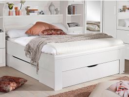 Bed RIGA 140x200 cm wit met lades
