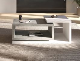 Salontafel BOTSWANA rechthoekig 120 cm wit/beton