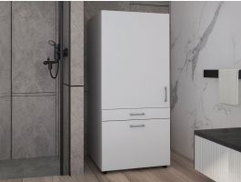 Kast voor wasruimte WASHING 1 deur 2 lades wit
