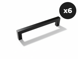 Set van 6 handgrepen WASHING zwart