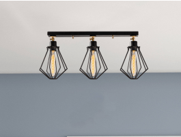 Plafondlamp OYANI 3 lampen zwart