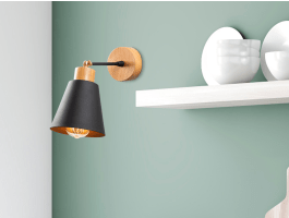 Wandlamp MANORIA 1 lamp zwart