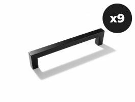 Set van 9 handgrepen WASHING zwart