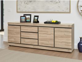 Dressoir MARNOIX 3 deuren en 3 lades franse eik