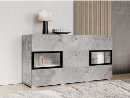 Commode BABEL 2 deuren en 3 lades beton