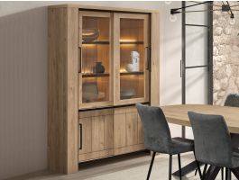 Vitrinekast URGOT 4 DEUREN castle eik