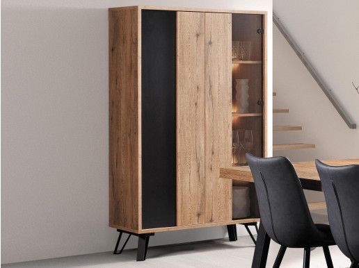 Vitrinekast XENA 2 deuren scarlet eik