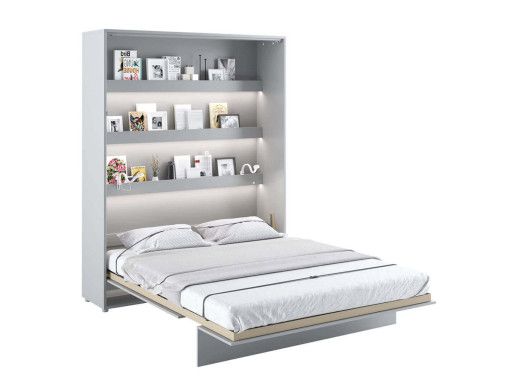 Opklapbed CONCEPTION PRO 160x200 cm mat grijs (verticaal) met matras