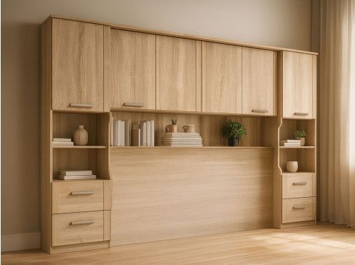 Brugkast RIGA 160 cm sonoma met achtergrond plank