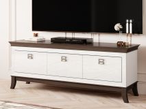 Tv-meubel TIROSA 3 lades hoogglans wit 